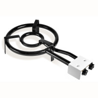 briebe Paellero Doble Aro 35-15 cm, Quemador de Gas, Rosco para Paellas, para Plancha, Apto para Sartén o Paellera de 24 a 50 cm de Diámetro, Regulador de Llama