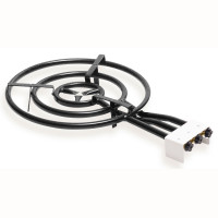briebe Paellero Triple Aro 60-40-20 cm, Quemador de Gas, Rosco para Paellas, para Plancha, Apto para Sartén o Paellera de 30 a 90 cm de Diámetro, Regulador de Llama
