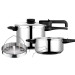 Fagor Dual Xpress Olla a Presión 6 + 4 Litros, Inducción, Express Super Rápida, Acero Inox. 18/10, Todo Tipo Cocinas, Fondo Termodifusor, Regulador de Presión, 5 Sistemas Seguridad, Incluye Cestillo