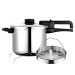 Fagor Dual Xpress Olla a Presión 8 Litros, Inducción, Express Super Rápida, Acero Inox. 18/10, Todo Tipo Cocinas, Fondo Termodifusor, Regulador de Presión, 5 Sistemas Seguridad, Incluye Cestillo