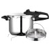 Fagor Duo Olla a Presión 6 Litros, Inducción, Express Super Rápida, Acero Inox. 18/10, Todo Tipo Cocinas, Fondo Termo Difusor, 2 Niveles de Presión, 5 Sistemas de Seguridad, Incluye Cestillo