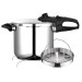 Fagor Duo Olla a Presión 7,5 Litros, Inducción, Express Super Rápida, Acero Inox. 18/10, Todo Tipo Cocinas, Fondo Termo Difusor, 2 Niveles de Presión, 5 Sistemas de Seguridad, Incluye Cestillo