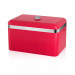 Swan Retro SWKA1010RN Panera de Mesa para Guardar Pan, Capacidad 18 Litros, Contenedor de Metal para Almacenamiento Pan y Bollería, Bread Bin, Diseño Vintage, Roja