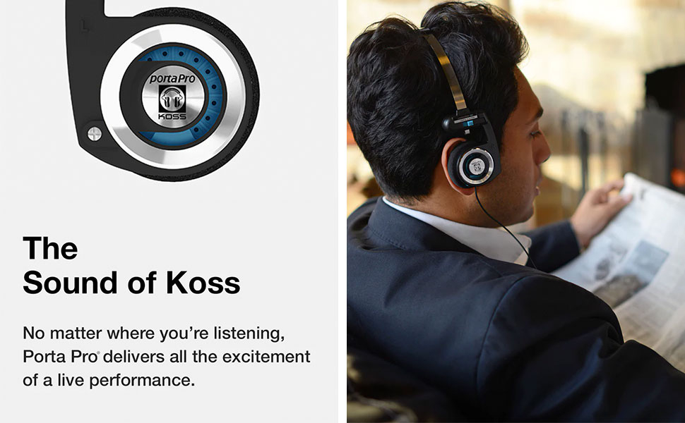 KOSS Koss Porta Pro Auriculares con Cable Cascos On Ear de Diadema  Abiertos, Micrófono para Llamadas Manos Libres, , Negro - Conforama