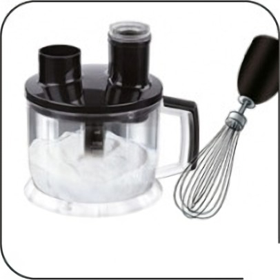 MPM MBL-03 Set Batidora de Mano Picadora y Varillas, con Accesorios, Acero Inoxidable, Función Turbo 400W, Libre de BPA