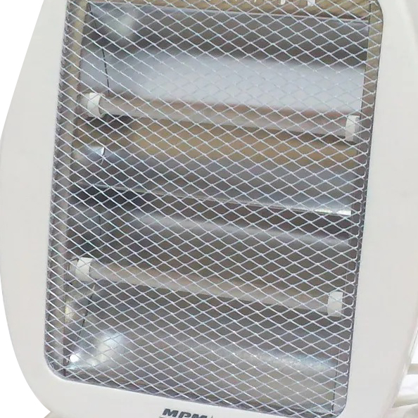 MPM MUG15 Estufa eléctrica de cuarzo portátil, radiador halógeno, 2 niveles temperatura, sistema seguridad, 400/800W