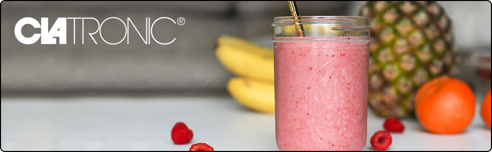 Clatronic SM 3694 - Smoothie Maker Batidora y picadora de Frutas para Smoothies, frappes, Batidos