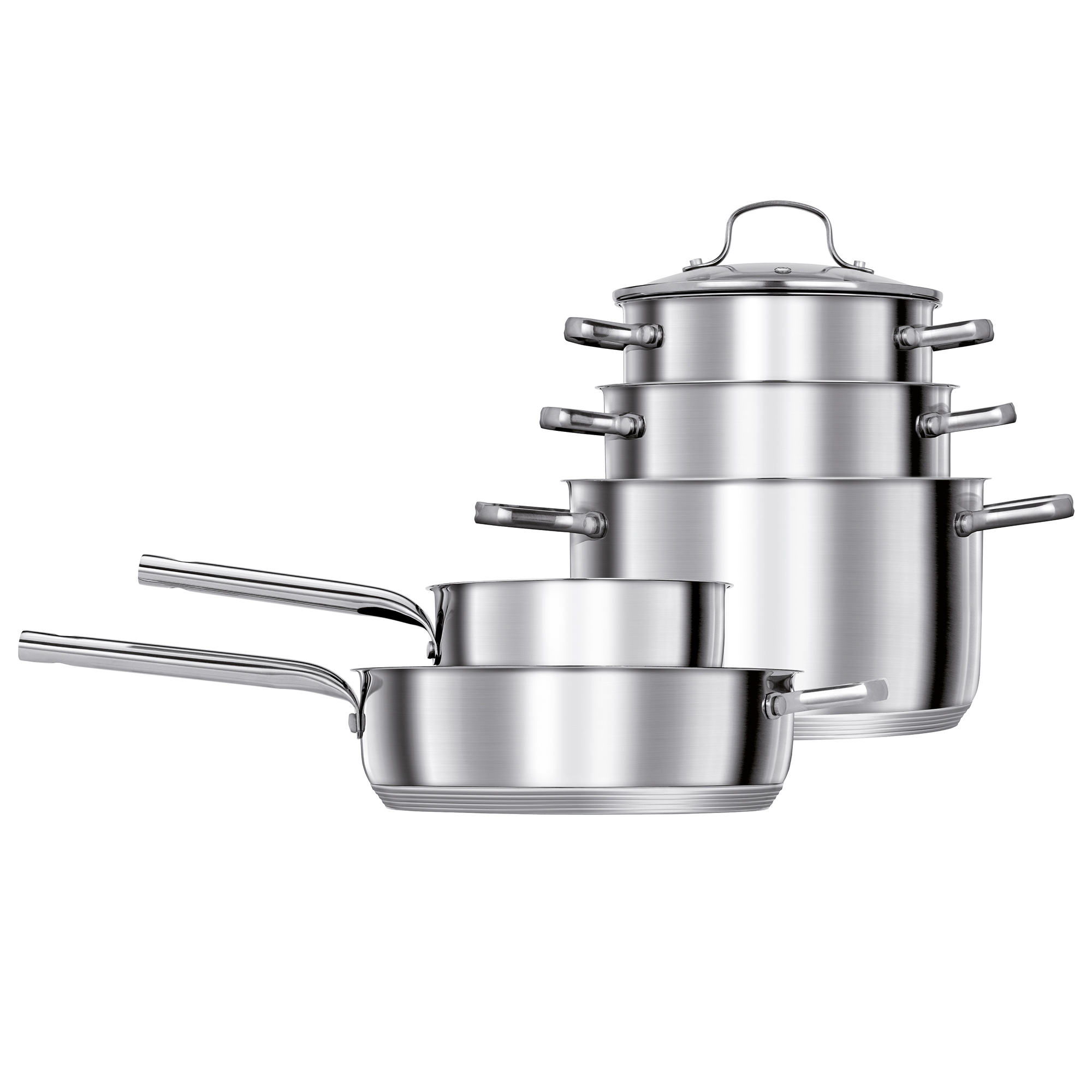 mile MGK-16 Cazuela Alta inducción con tapa de cristal 24cm, 4 litros, Antiadherente ILAG sin PFOA, aluminio fundido, asas color madera, Apta todas las cocinas, vitroceramica, gas, lavavajillas