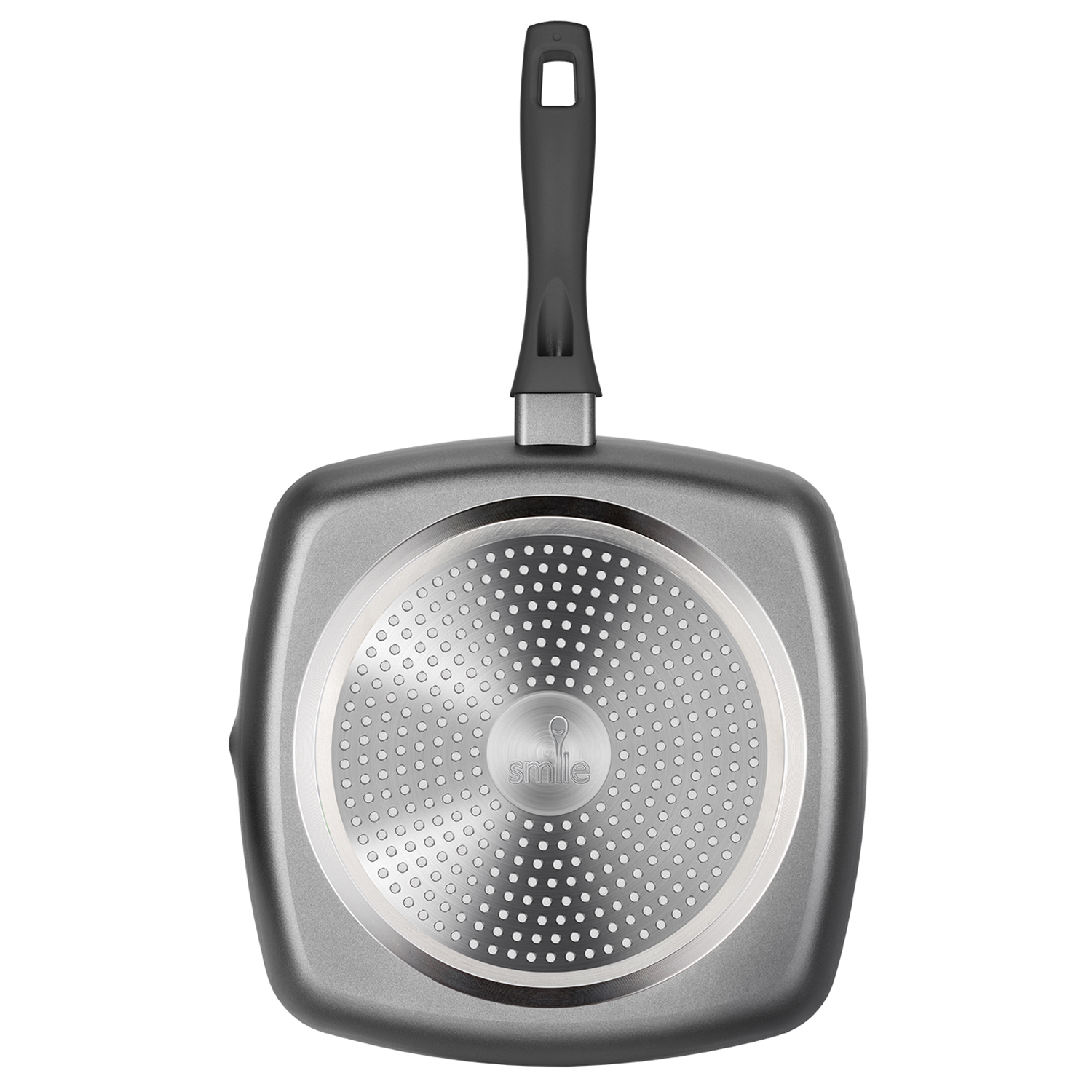 Smile MPG-26/6/01 Grill Asador inducción Rayas 26 cm, aluminio forjado, Antiadherente ecológico sin PFOA, Apta todas las cocinas, vitroceramica, gas, lavavajillas