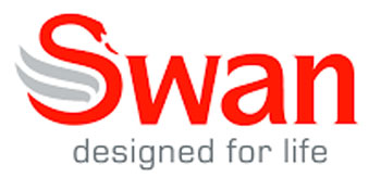 Swan Nordic Micro-ondes numérique 20 L, 6 niveaux de fonctionnement, 800 W puissance, minuterie 30 min, nettoyage facile, mode dégivreur, design moderne, poignée effet bois, gris mat 