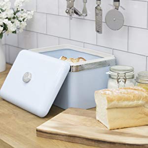 SWAN SWKA1010BLN Retro Portapane 18 L, Design Vintage, Scatola Metallica,  Bread Bin Blu - SWAN - Idee regalo