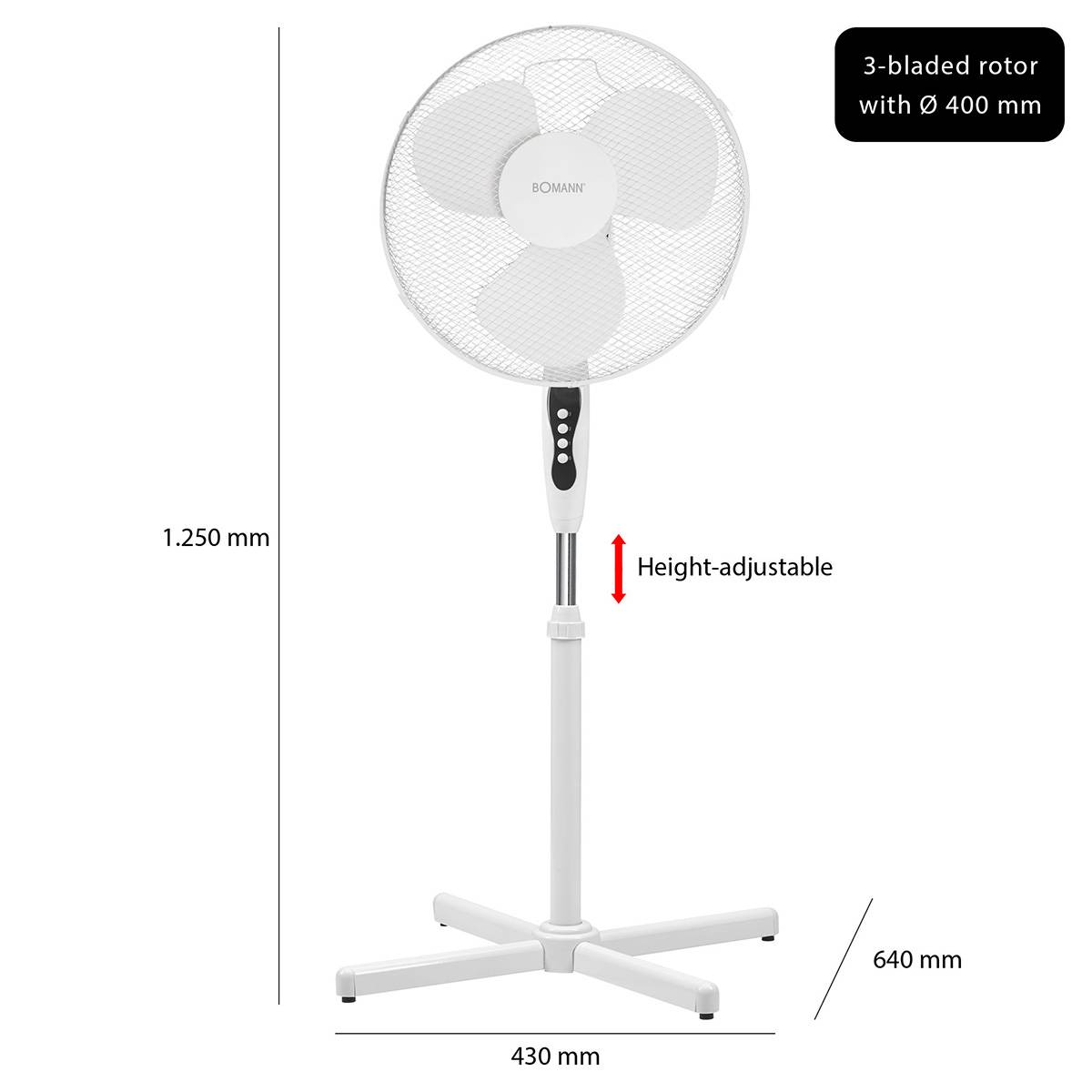 Ventilador de mesa portátil Bomann VL 1139