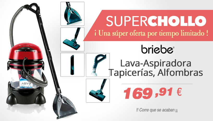 briebe Vira Lava Aspiradora Tapicería de Coche, 2400W, Limpiador de Manchas  Mascotas, Moquetas, Sofás, Alfombras, Colchones, Aspirador Húmedo/Seco,  Depósitos: Agua Limpia 4,5L / Residuos 10L, VC1112 : : Hogar y  cocina